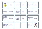 English Worksheet: Road Safety Domino