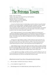 English worksheet: The Petronas Towers