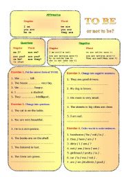 English Worksheet: TO BE