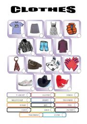 English Worksheet: CLOTHES