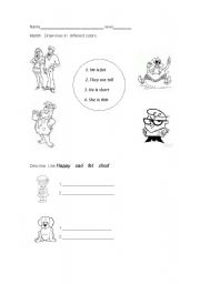 English worksheet: opposites