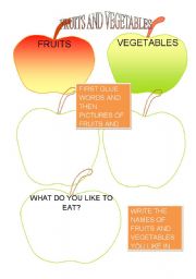 English Worksheet: fruit or vegetable 1