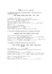 English worksheet: Torn 