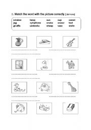 English worksheet: vocabulary