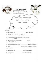 English Worksheet: The witchs dog- part II