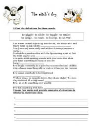 English Worksheet: The witchs dog