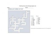 English Worksheet: Irregular verbs crossword