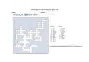 English Worksheet: Irregular verbs crossword