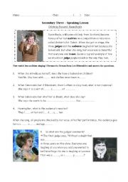 Speaking Practice: Susan Boyle (Video watching)