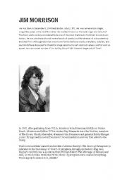 English worksheet: Jim morrison