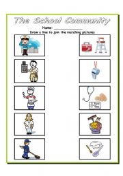 English worksheet: THe School Community