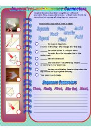 Imperatives and Sequence Connectors with answer key **fully editable