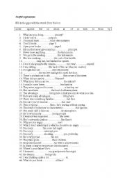 English Worksheet: Useful expressions with in, at, on etc. + KEY!!!!