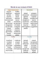 English Worksheet: Replacing 