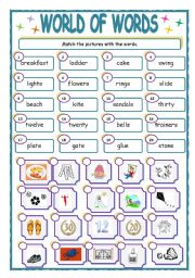 English Worksheet: vocabulary