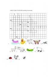 English worksheet: Insects and farm animal