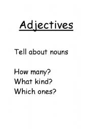 English Worksheet: Adjective poster