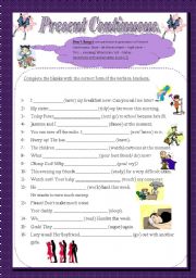 English Worksheet: Present Continuous