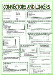 English Worksheet: Connectors and linkers