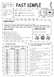 English Worksheet: PAST SIMPLE EXERCISES