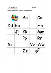 English Worksheet: ABC