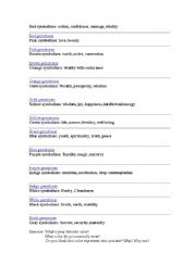 English Worksheet: colors