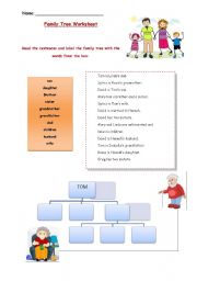 English Worksheet: Family tree worksheet