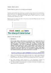 English Worksheet: child labor and the use of passive voice