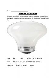 English Worksheet: Long I Worksheets