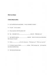 English worksheet: World Cup Dialogue