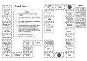 English Worksheet: Places in town - game board