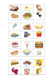 English Worksheet: Bingo : food and drinks