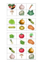 English Worksheet: Bingo : vegetables