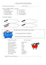 English Worksheet: my trip to england 7:  english money doing my shopping