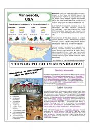 English Worksheet: Minnesota, USA