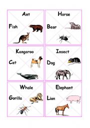 animals dominocards