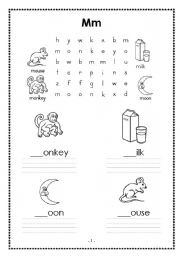 English Worksheet: m wordsearch