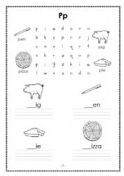 English Worksheet: pqr wordsearch