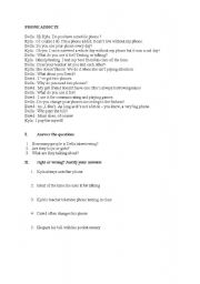 English worksheet: phone addicts