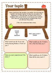English Worksheet: topic for conversation