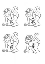 English worksheet: Five little monkeys