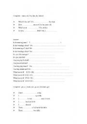 English Worksheet: review for elementary students Bugs A