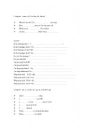 English worksheet: review for elementary students Bugs A