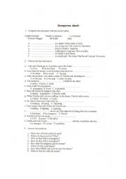 English worksheet: Kangaroo Jack Movie Activities