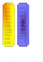 Tenses bookmarks