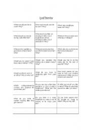 English Worksheet: Speed Interviewing