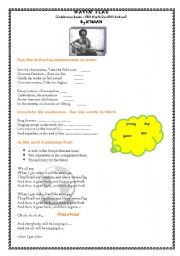 English worksheet: Wavin Flag by Knaan