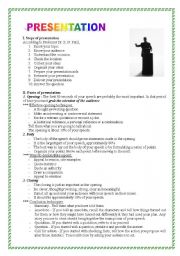 English Worksheet: Presentation skill