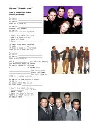 English Worksheet: Song - No matter what  by Boyzone