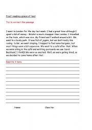 English worksheet: Proof reading